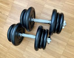 Kurzhantel-Set – 6 Stangen à 2.2 kg + 78 kg Gewichte